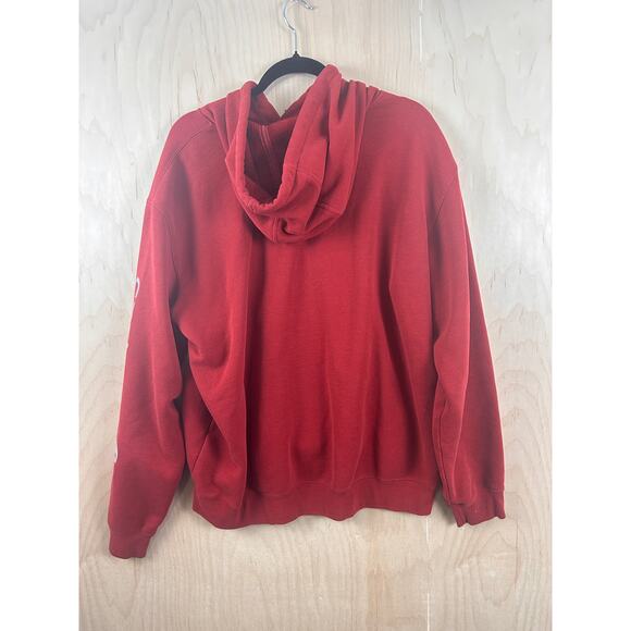 Carhartt Original Fit Red Pullover Hoodie Sweatshirt Size Large - Picture 4 of 12